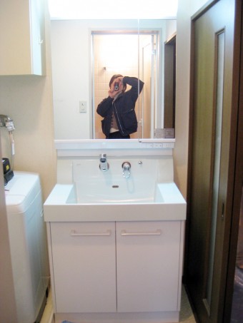 洗面化粧台交換工事